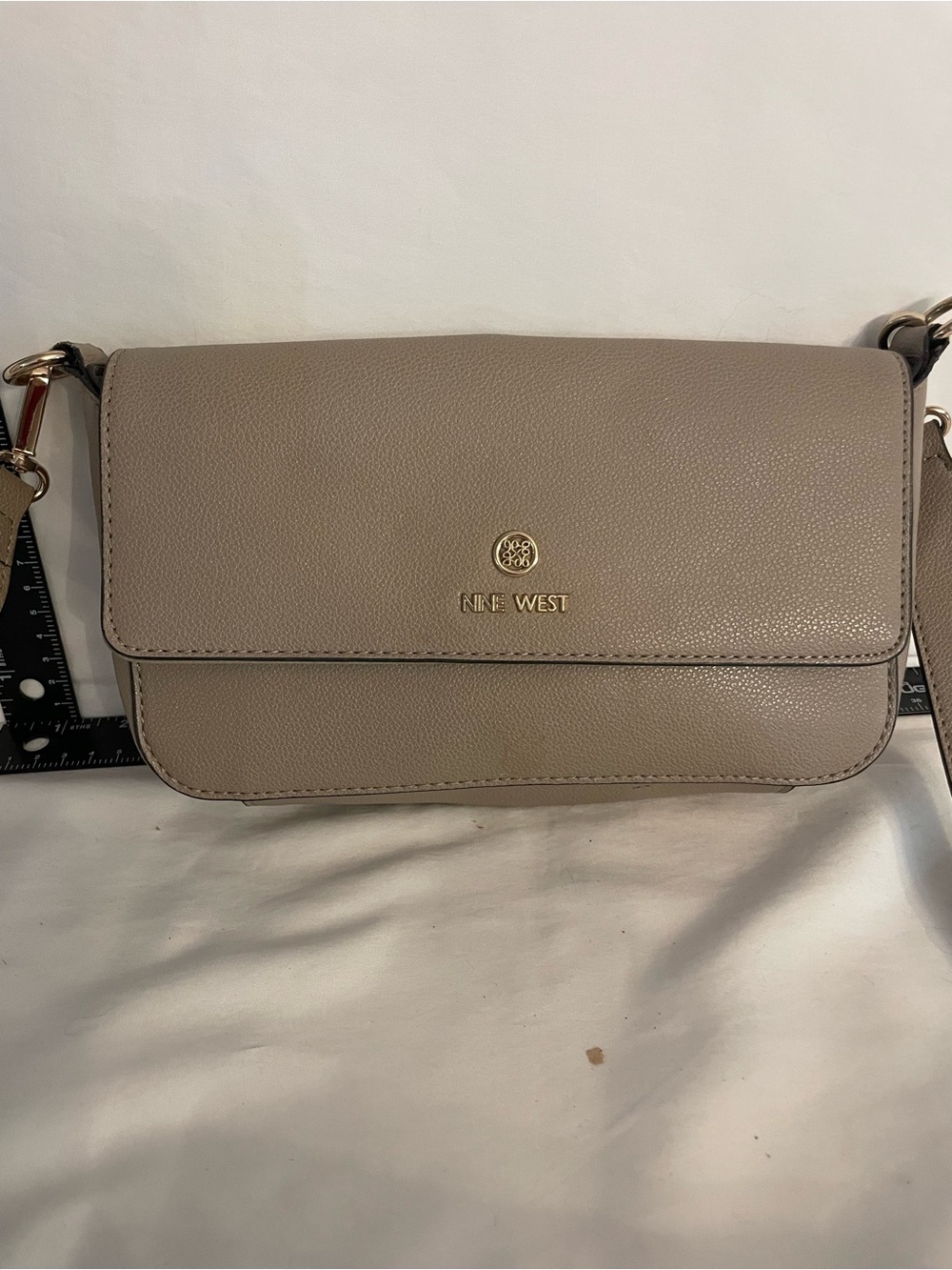 Nine West Taupe Crossbody Bag with Wide Strap